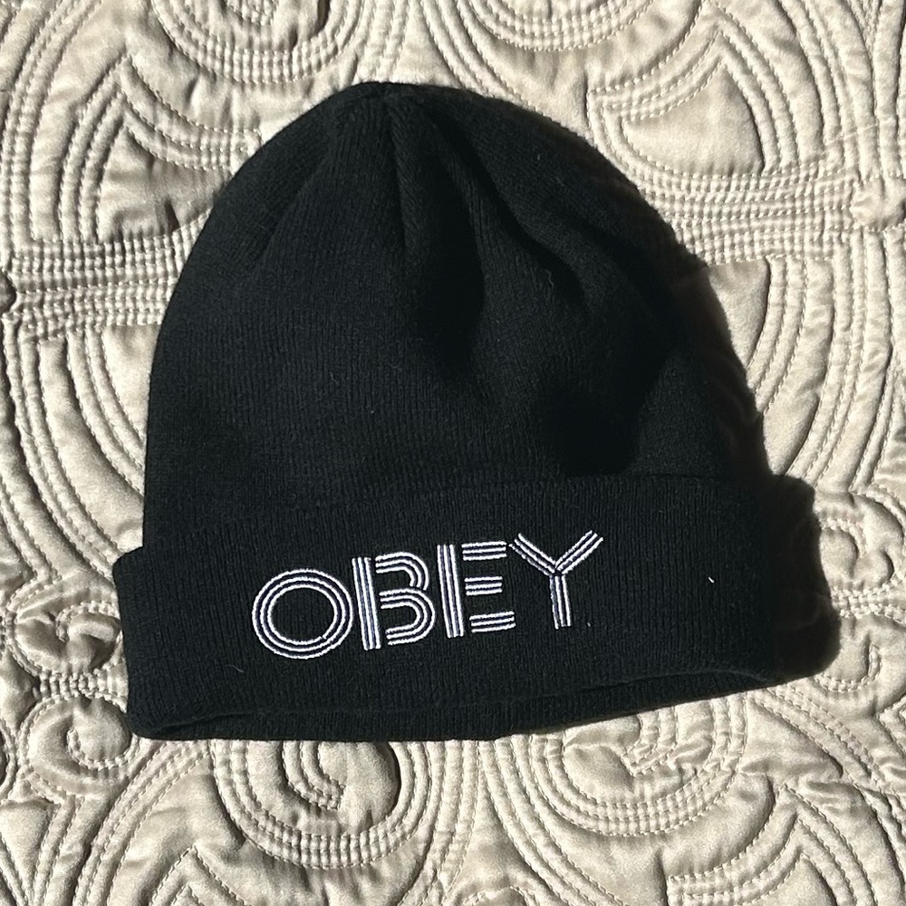 Obey Black Beanie